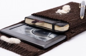 e-reader and notebook cover