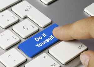 Do it Yourself keyboard key. Finger